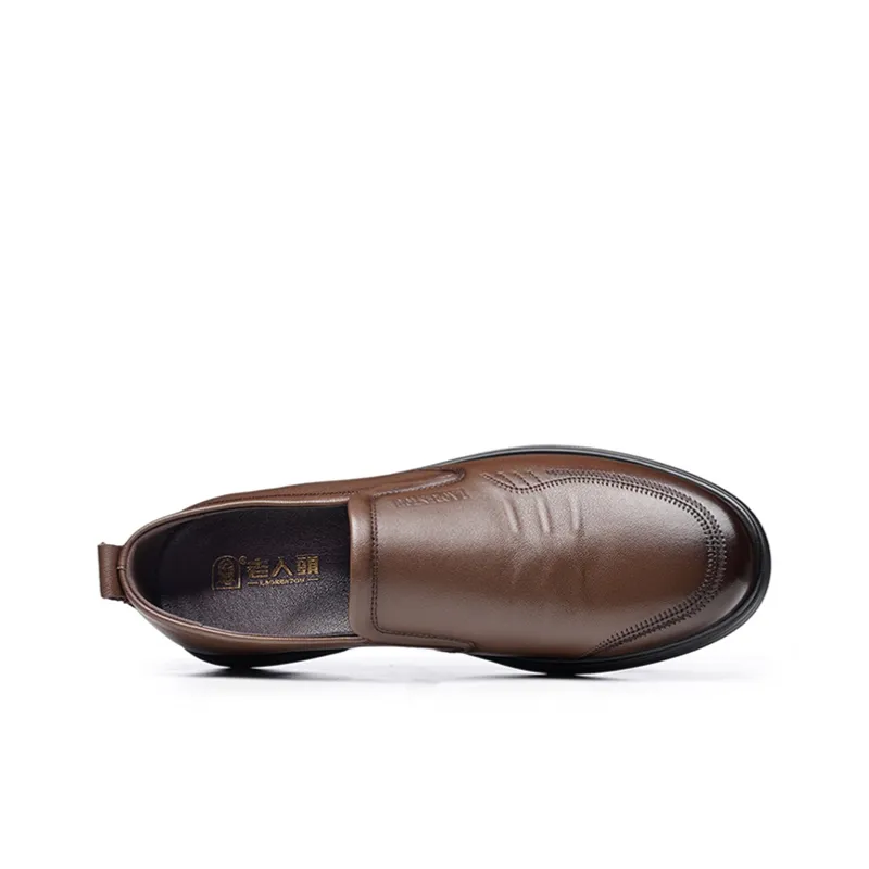 LAORENTOU Men's Casual Shoes Men Low Top Black/Brown-7