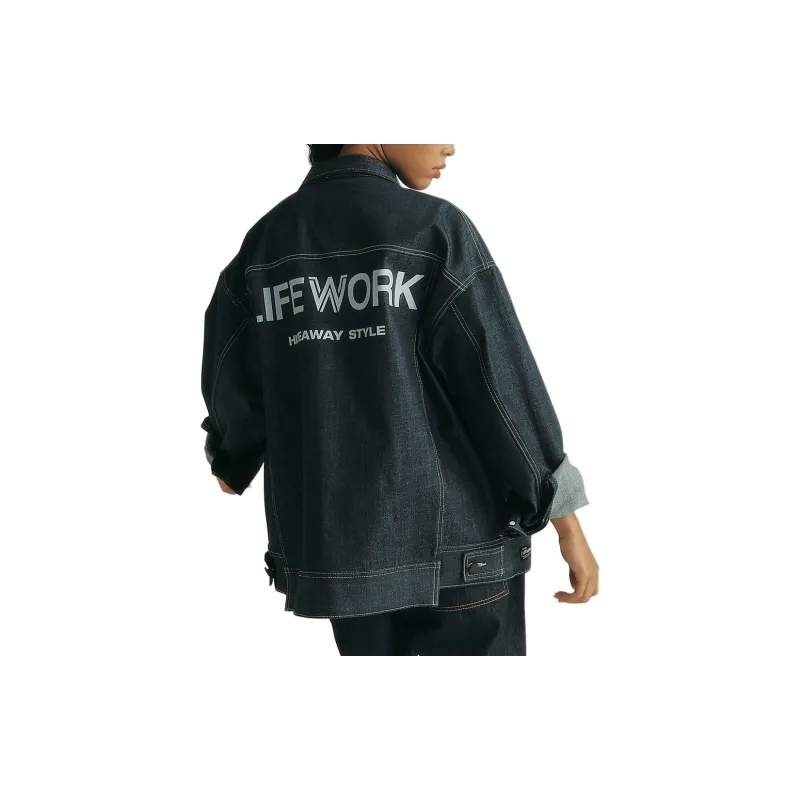 LIFEWORK HIDEAWAY SS23 Denim Jacket Unisex Blue-3