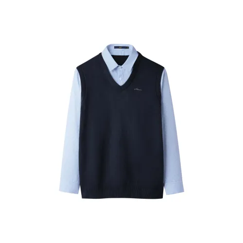 HLA Knitwear Men Navy Blue 47