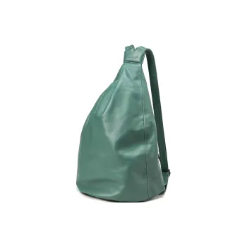 Yohji Yamamoto Cow Leather Backpack Unisex Green