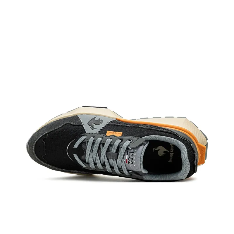Le Coq Sportif Abrasion Resistant Low Top Casual Shoes Unisex Black Gray-4