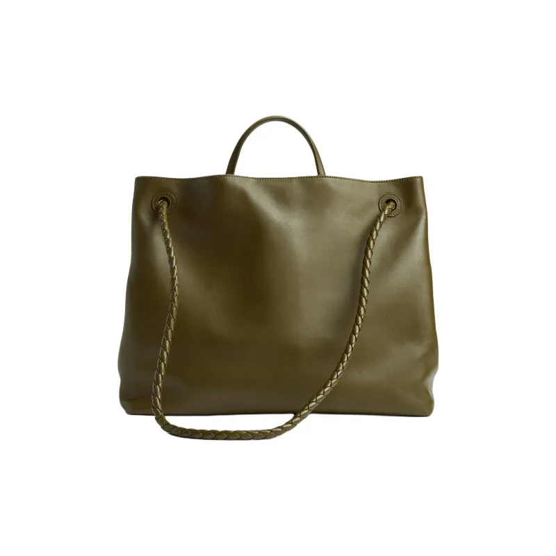Bottega Veneta Cow Leather Shoulder Bag, Crossbody Bag, Handbag Tubas Women's Olive Green-3