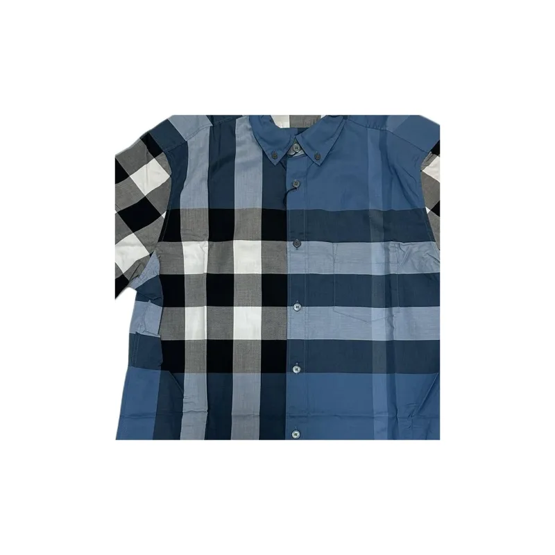 Burberry Shirts Men Blue-2