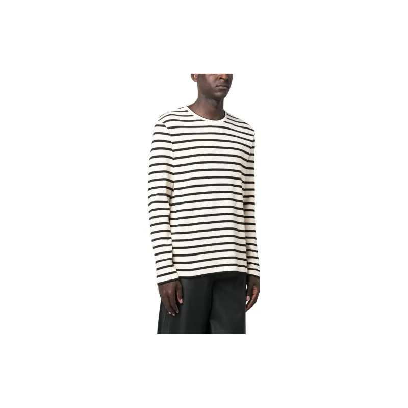 JIL SANDER + Striped Crewneck Sweatshirt-2