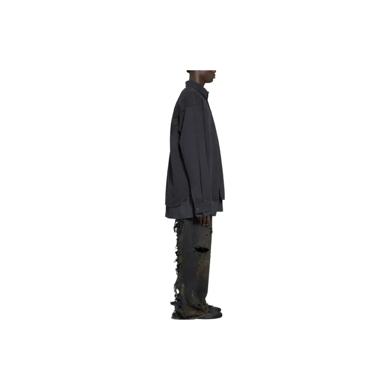 Balenciaga FW23 Shirt Regular Fit Men's Black-4
