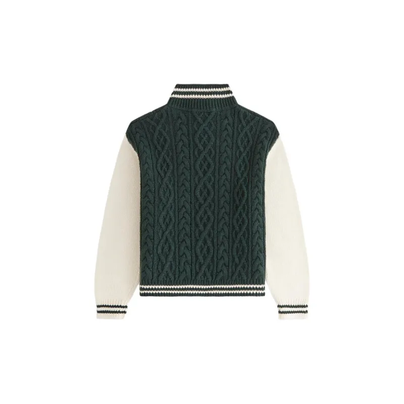 KITH CS24 Wyler Cable Full Zip Sweater Knitwear Women's Green-1