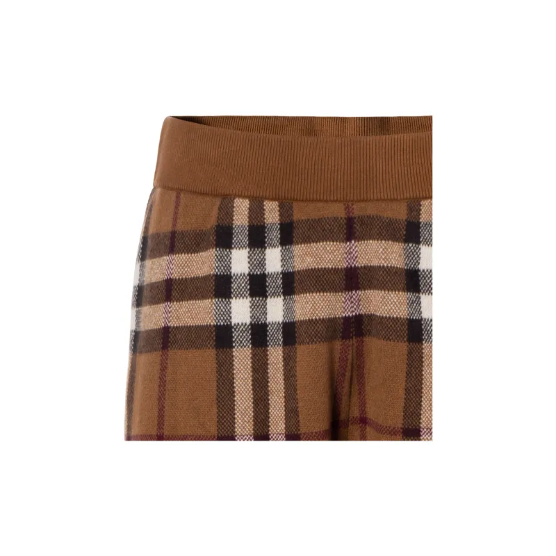 Burberry Check Cashmere Jogging Pants-4