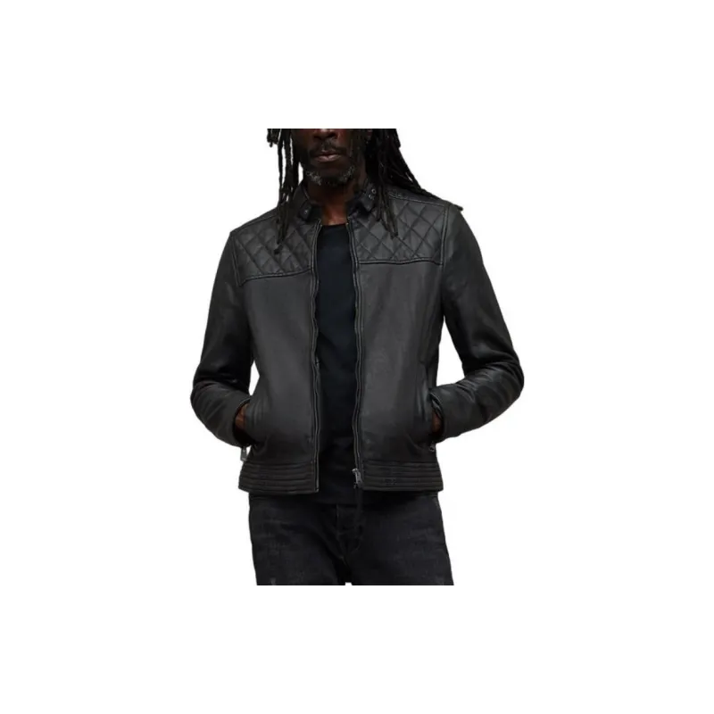 ALLSAINTS Leather Jacket Men's Black-1