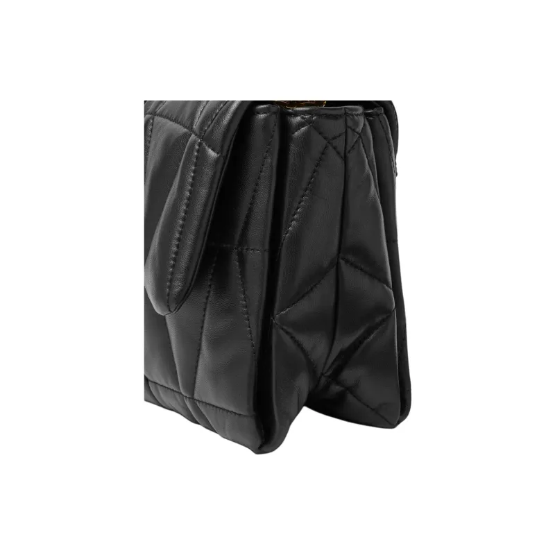 VERSACE Lambskin Medusa Shoulder Bag Women Black-4