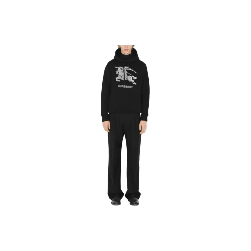 Burberry Embroidered Ekd Cotton Hoodie-2
