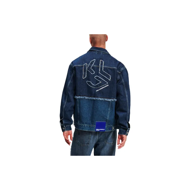KARL LAGERFELD / Karl Lagerfeld Jeans Patchwork Panelled Denim Jacket-2