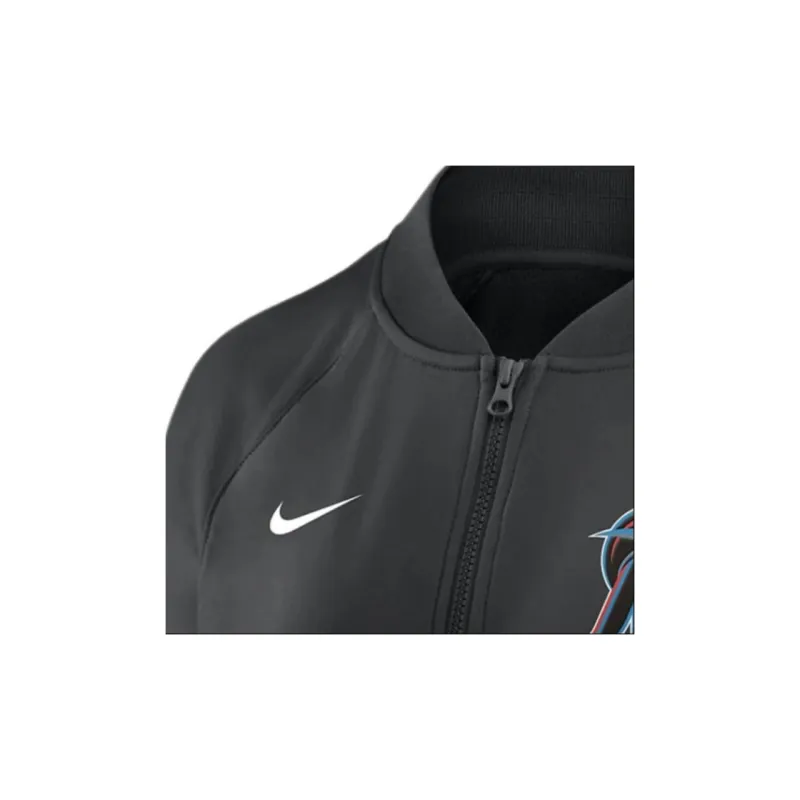 Nike Miami Marlins Authentic Collection Team Jackets Coats Women's Black-5