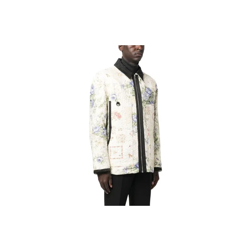 Marine Serre Boutis Floral print Quilted Jacket-3