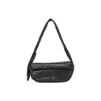 Yohji Yamamoto Cow Leather Handbag Shoulder Bag Crossbody Bag Unisex Black