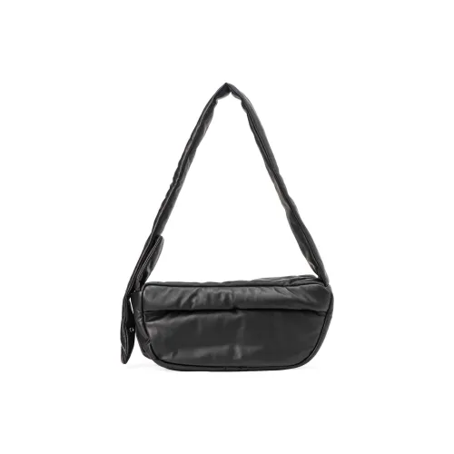 Yohji Yamamoto Cow Leather Handbag Shoulder Bag Crossbody Bag Unisex Black
