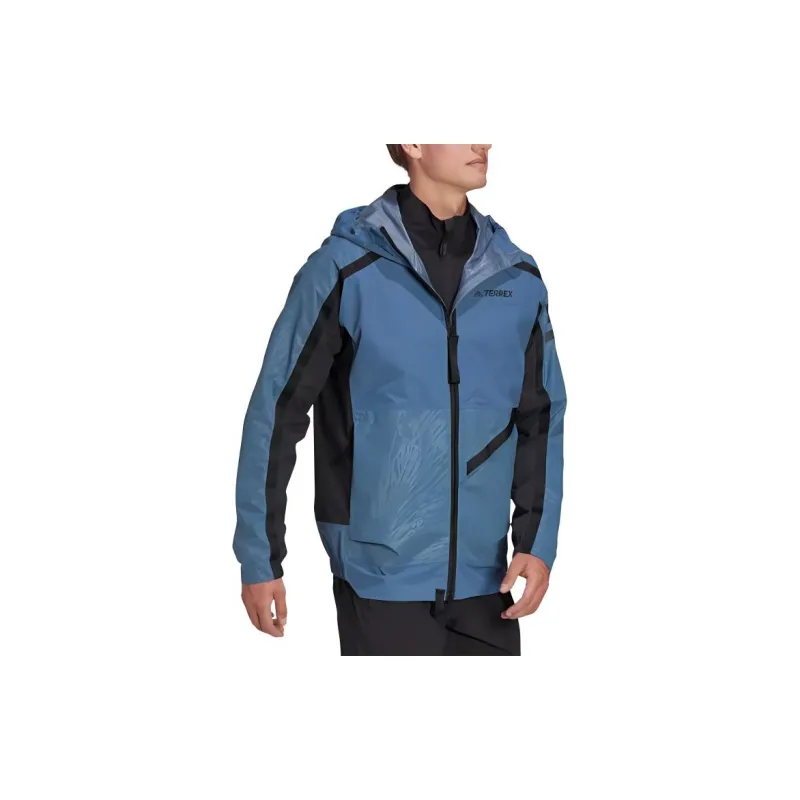 Adidas x TERREX Terre TERREX UTILITAS RAIN JACKET Jackets Coats Men's Magic Steel / Black-2