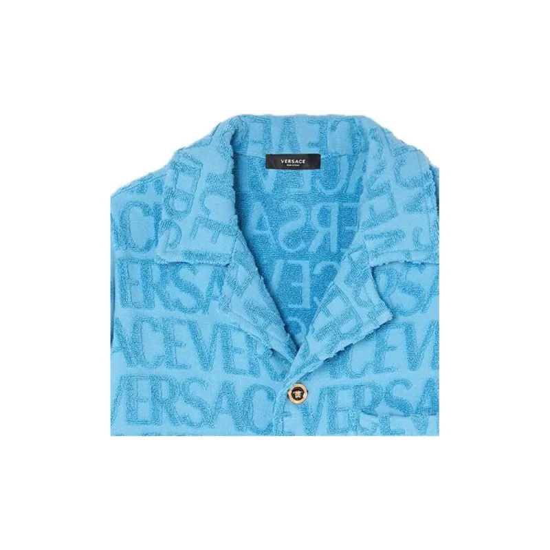 VERSACE Shirts Men Light Blue-4
