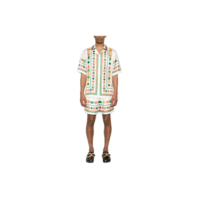 CASABLANCA Silk Shorts With Drawstring-1