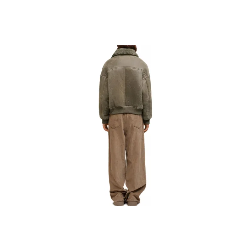 AMIPARIS Paris Zipped Shearling Bomber Jacket-2