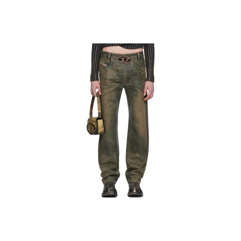 DIESEL x SSENSE SS24 OVAL-D Collection Jeans Unisex Brown-1
