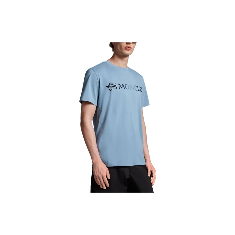Moncler T Shirt Men's Powder Blue-3