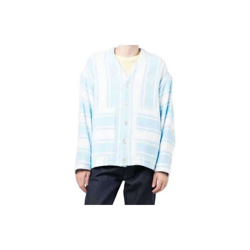 MASTERMIND WORLD Striped Cotton Cardigan-1