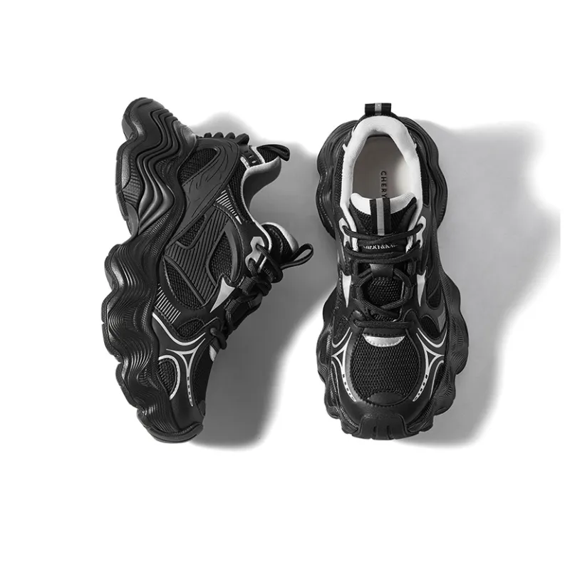 CHERYKALLY Cushioning Anti Slip And Wear Resistant Height Increasing Low Top Chunky Sneakers Women's-10
