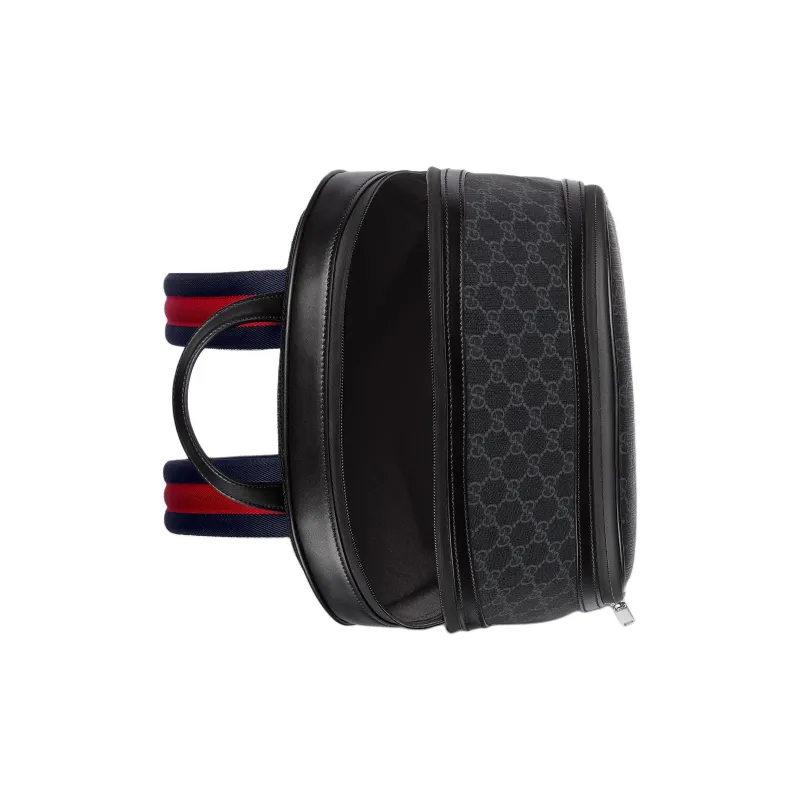 GUCCI Supreme Canvas Backpack Men's Gray & Black-5