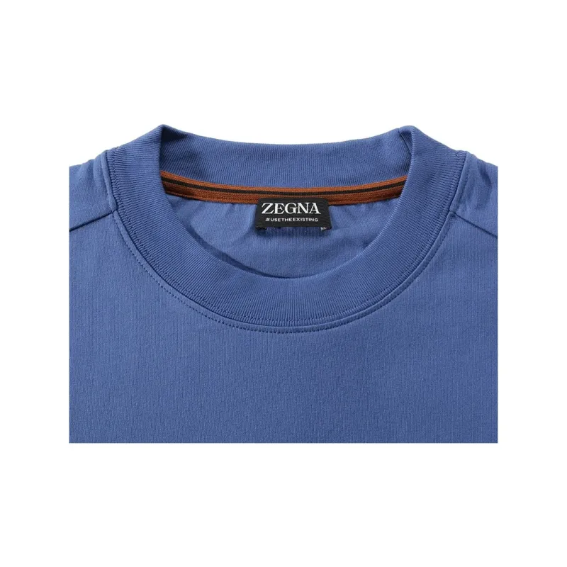 Ermenegildo Zegna Logo Detailed Crewneck T Shirt-3