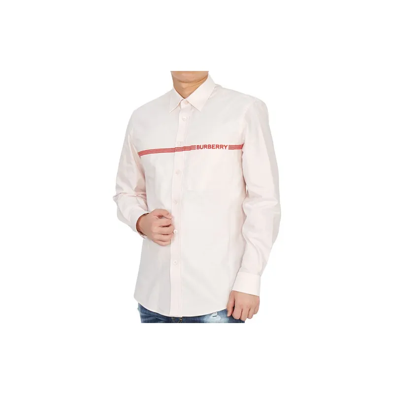 Burberry Shirts Men Light Pink-3