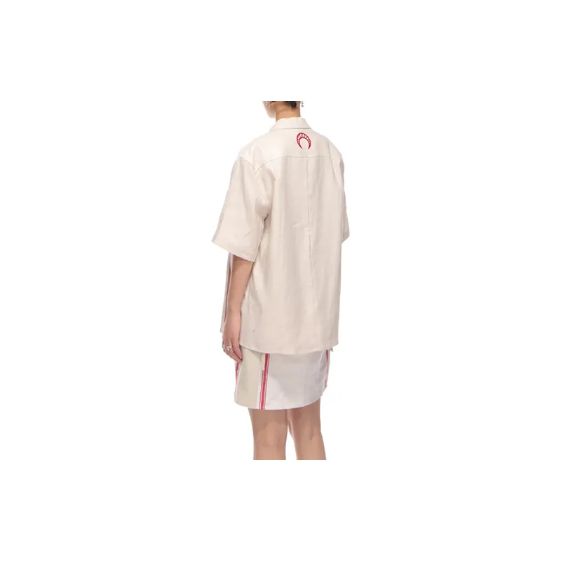 Marine Serre Shirts Unisex White-4