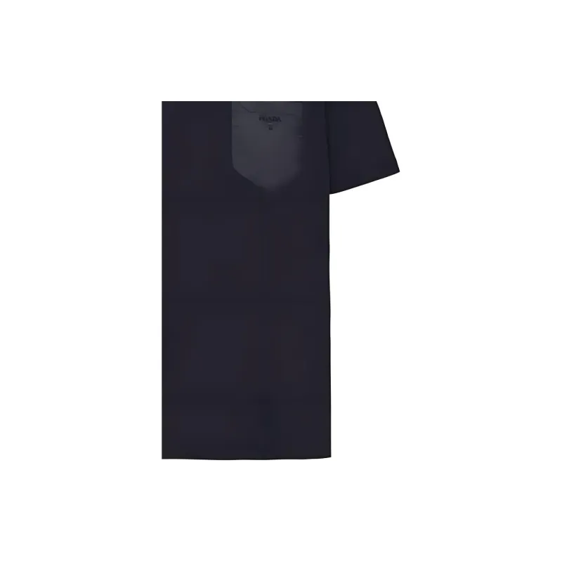 PRADA Embroidered Logo Chest Pocket T shirt-4