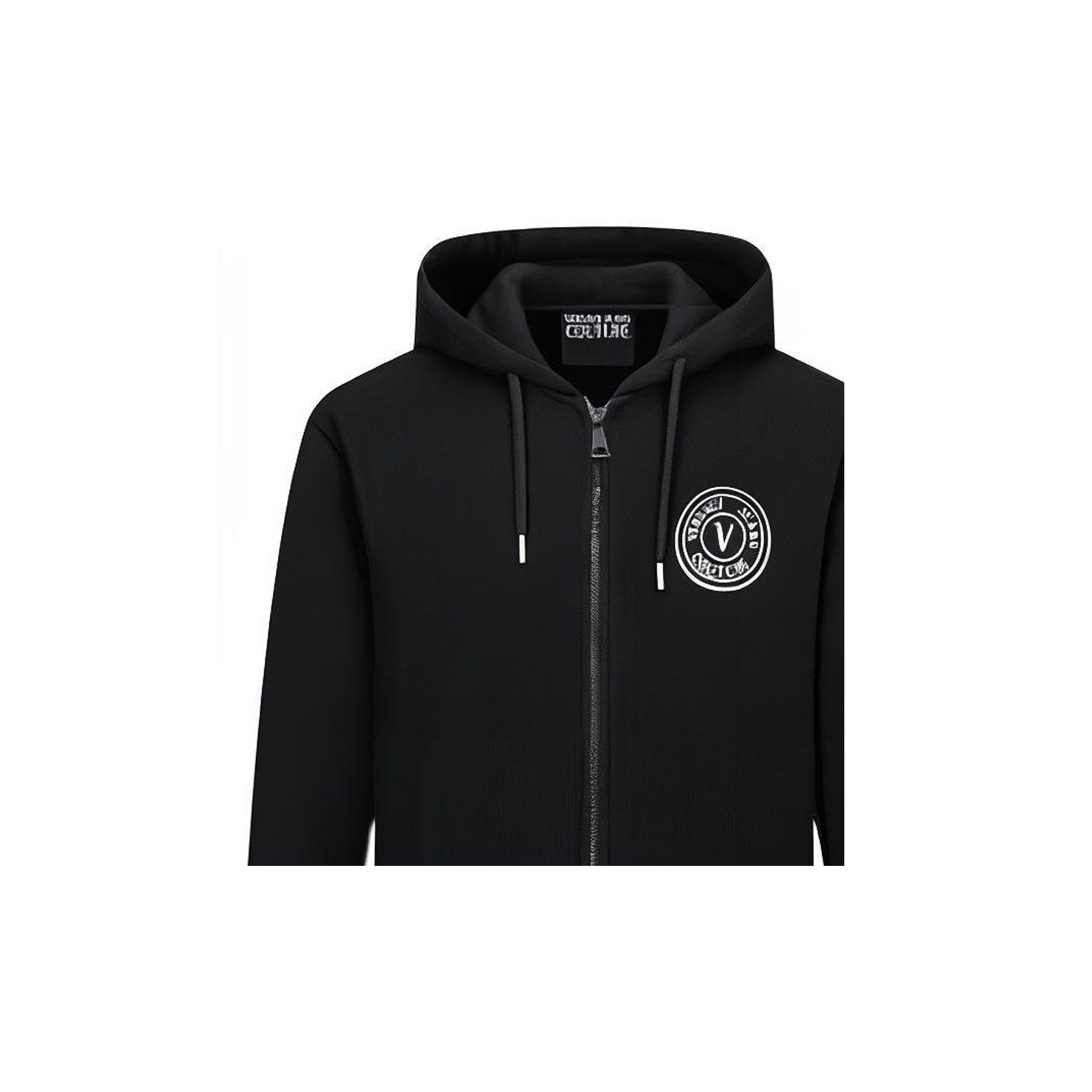 VERSACE JEANS COUTURE Logo Print Hooded Jacket L - POIZON