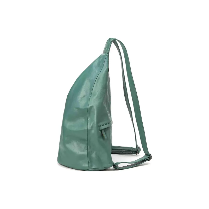 Yohji Yamamoto Cow Leather Backpack Unisex Green-1