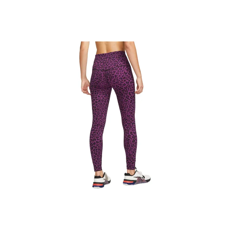 Nike High-Waisted Printed Leggings Athletic Trousers Women's Purple-1