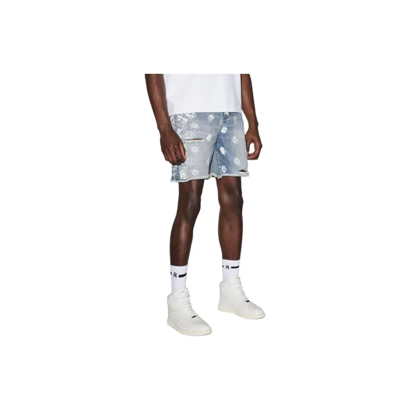 AMIRI Denim Shorts Men Light Blue-3