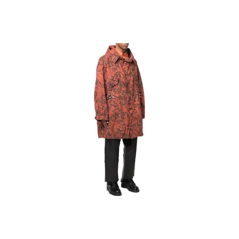 DIESEL Parka Coats Men Red-3