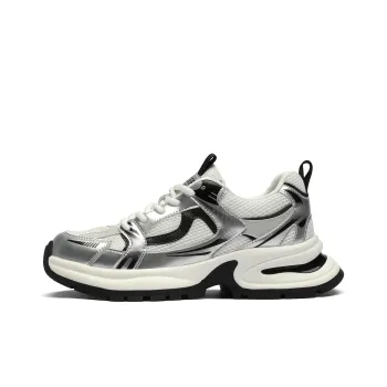 JEEP SPIRIT Anti Slip And Wear Resistant Breathable Low Top Casual Shoes Men's Moon Sand Silver