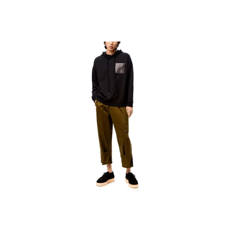 LOEWE Anagram Leather Patch Hoodie-3