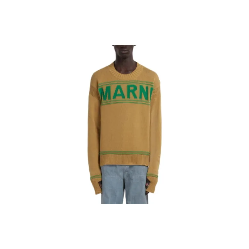 MARNI Logo Intarsia Knitted Jumper-2