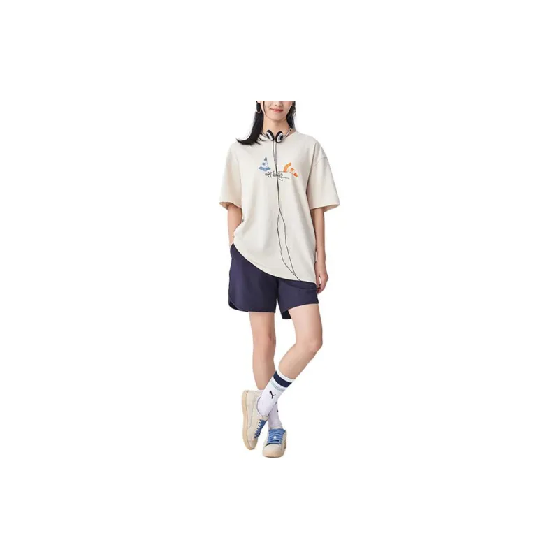 PUMA Downtown T Shirts Unisex Snow White-3