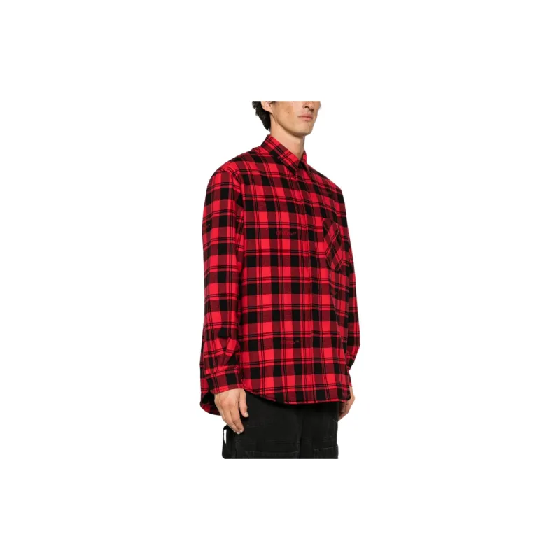 OFF WHITE Shirt Regular Fit Men's Red-3