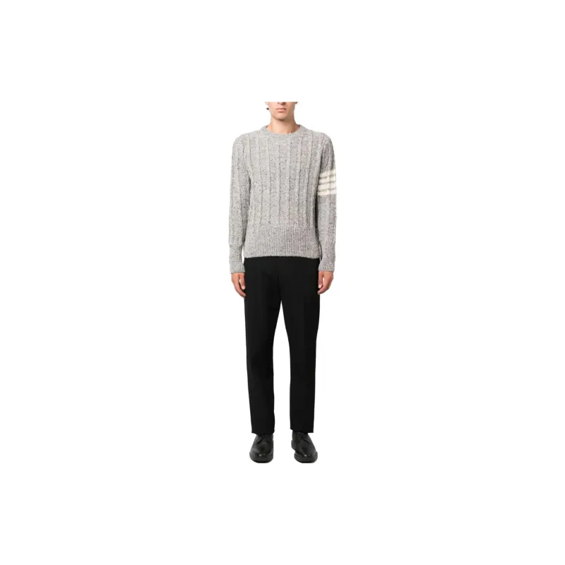THOM BROWNE 4 Bar Crewneck Knitted Jumper-2