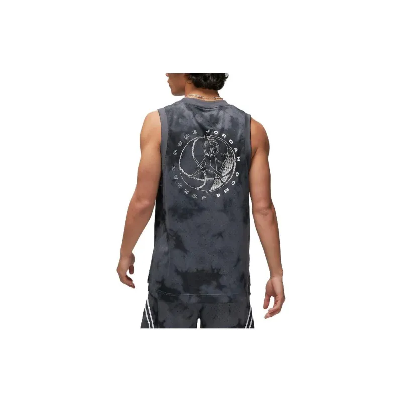 Jordan Men's Tie-Dye Loose Fit Sleeveless Tank Black-3