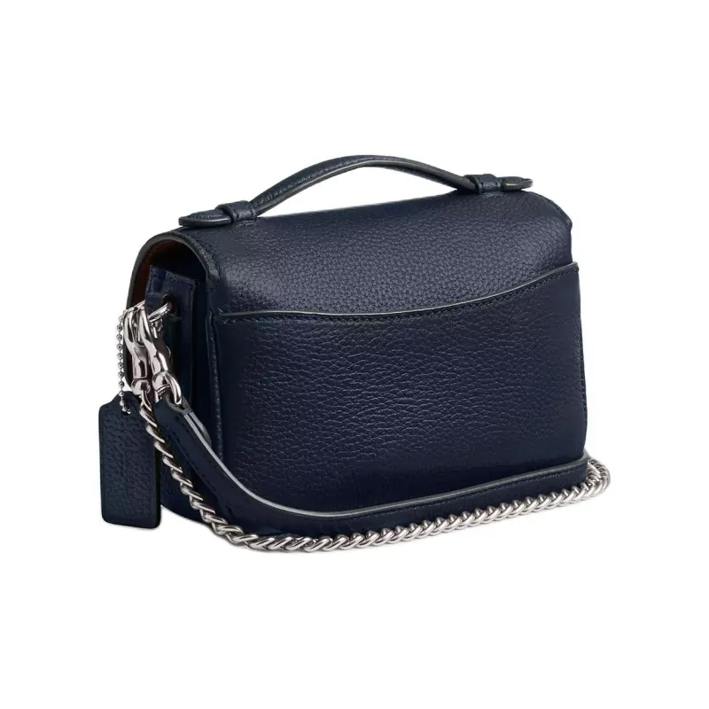 COACH Cassie Refined Pebbled Leather Shoulder Bag, Crossbody Bag, Handbag Women's Marine Blue-1