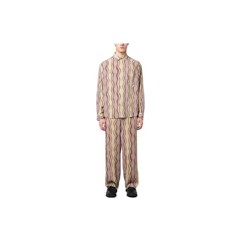 Jacquemus Striped Wide leg Trousers-1