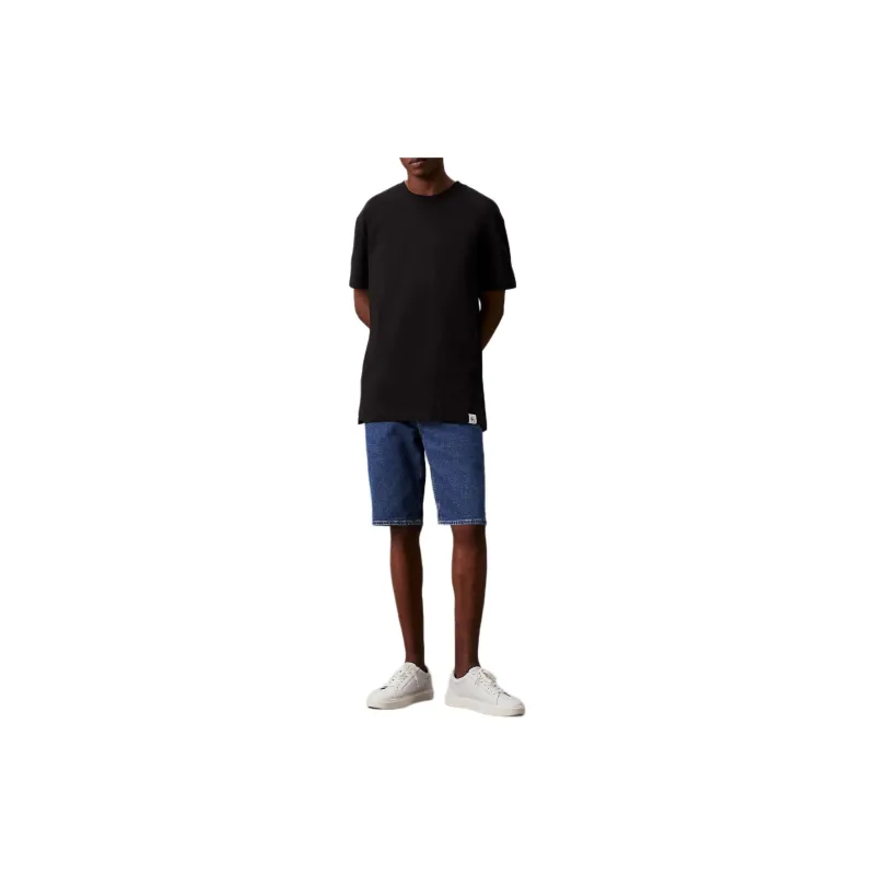 CALVIN KLEIN Denim Shorts Europe Version Men's Dark Blue-2