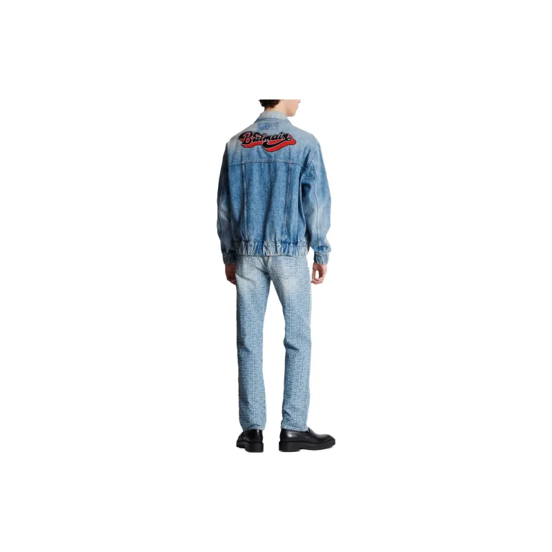 BALMAIN 70s Buttoned Long Sleeve Denim Jacket-4