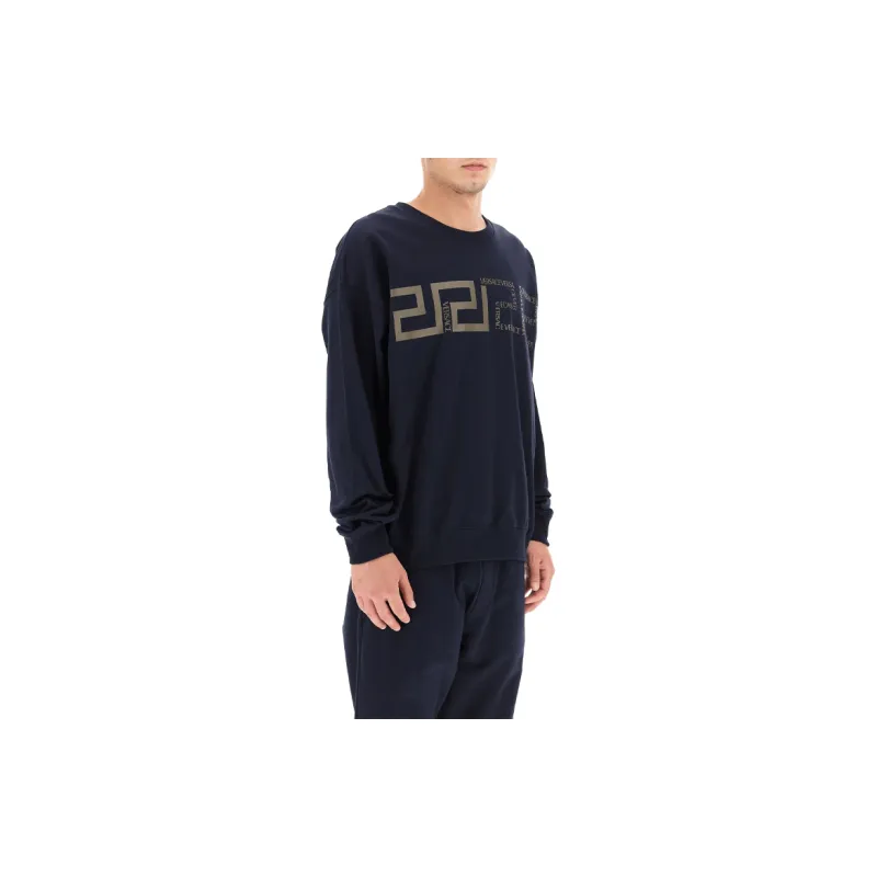 VERSACE Sweatshirts Men Dark Blue-3