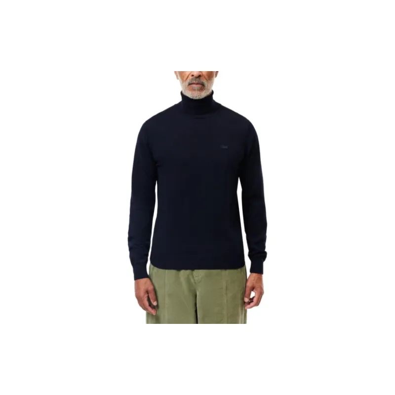 LACOSTE Logo Embroidered Turtleneck Jumper-1